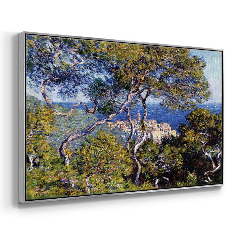 " Bordighera, 1884 ", 17" H x 25" W x 2" D, Silver