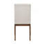 Ensemble de 2 chaises de salle à manger contemporaines à finition brune avec assise et dossier en tissu Dinng
