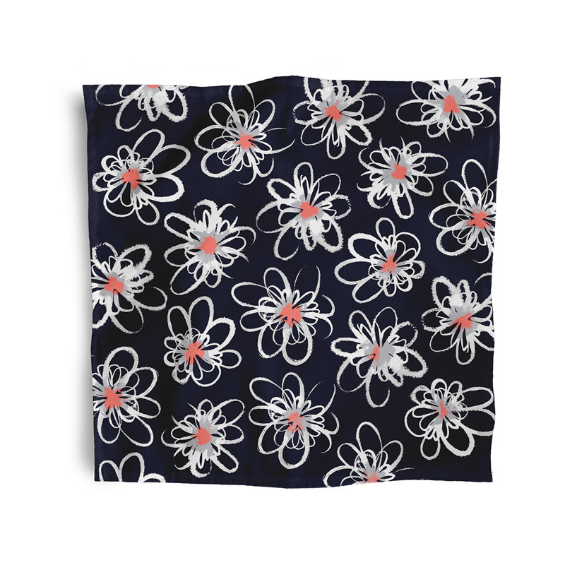 Cimberly Penelope Floral Napkins, Navy