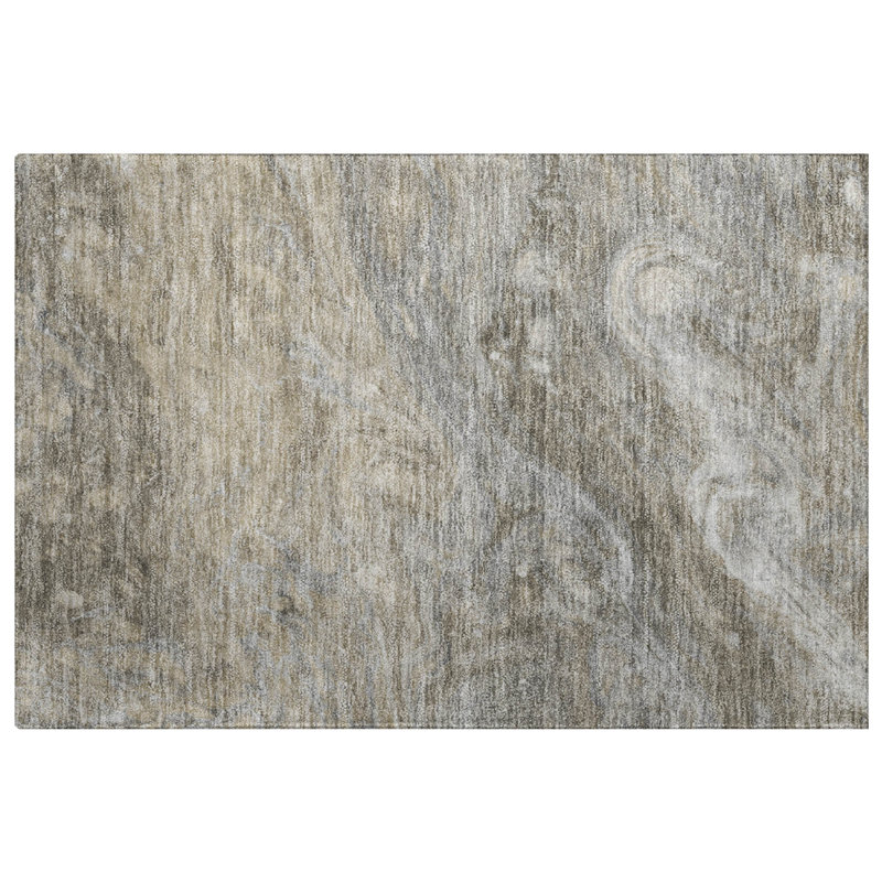 Tapis à poil long de qualité supérieure lavable à la machine ADS599, Taupe, 2'6" x 3'10"