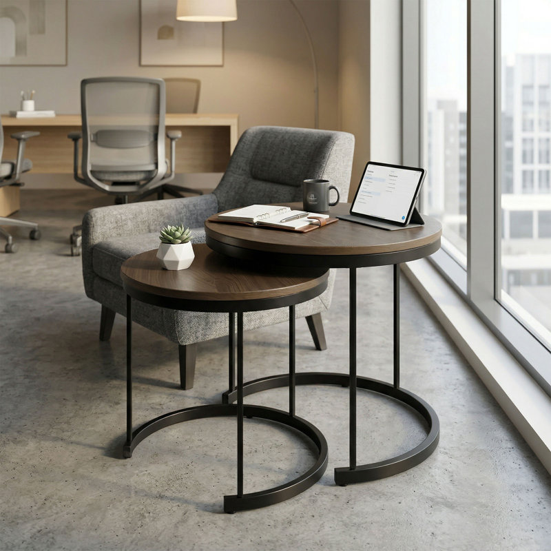 Petites tables basses rondes gigognes Lavish Home