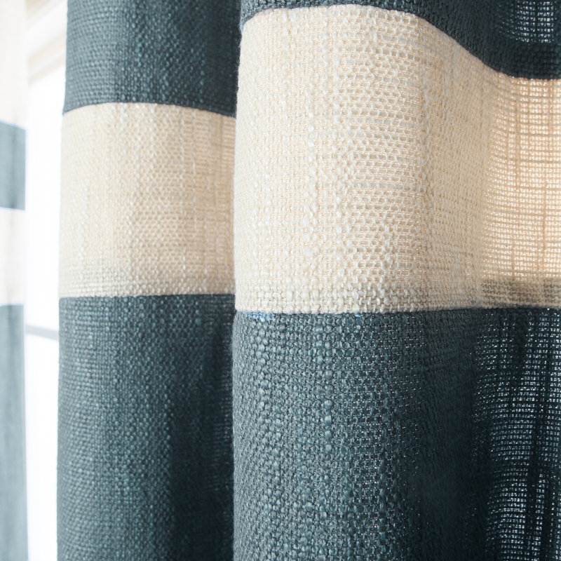 Paire de rideaux semi-transparents avec œillets Weingart, Aigue-marine
