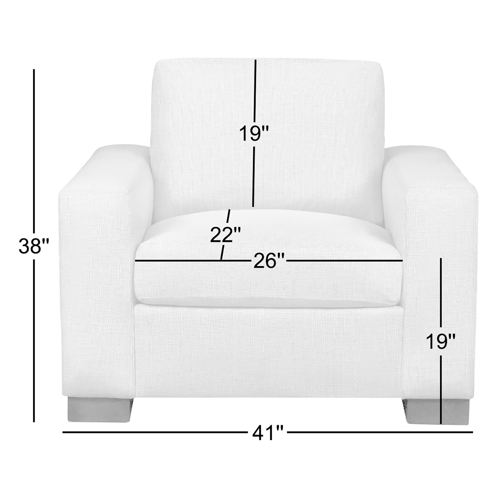Jonie Upholstered Armchair, Nomad Snow Crypton® Chenille