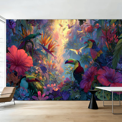 Papier peint adhésif peler et coller Tropical Tropical Bird Paradise