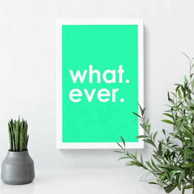 Whatever Mint - Wrapped Canvas Print
