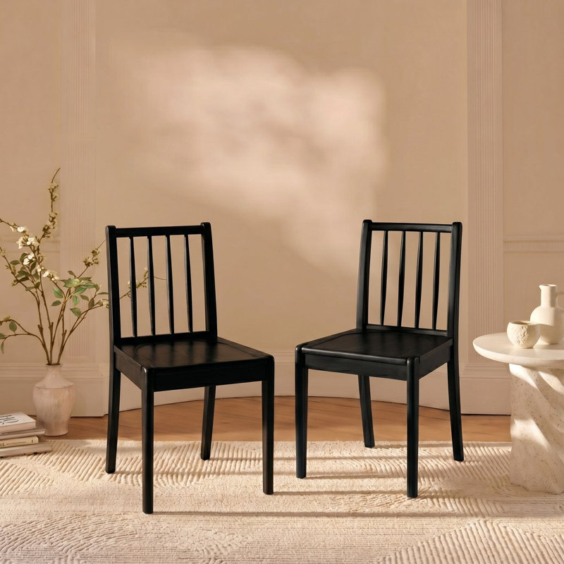 Black Dining Chairs - Set of 2