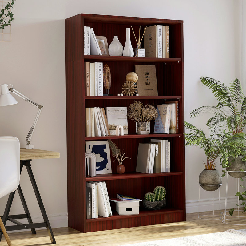 Bibliothèque 5 tablettes à 5 tablettes, Walnut