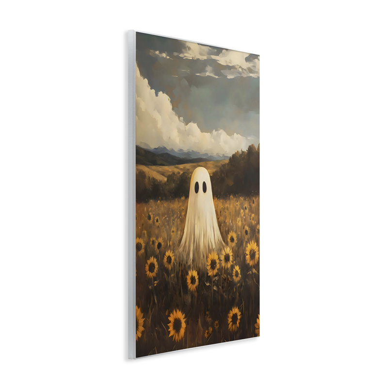 «Ghost In Sunflower Field», plaque murale par Arlington Prints, H 15 po x l 10 po