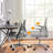 Mesh Desk Chair with Flip-up Armrest-334066807-334066801