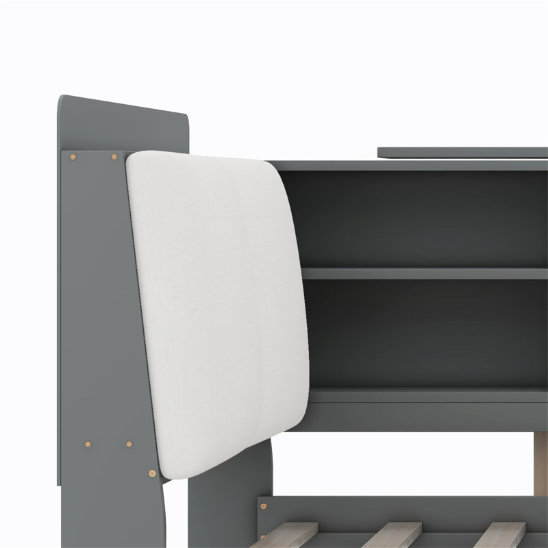 Bookcase Bed, Gray