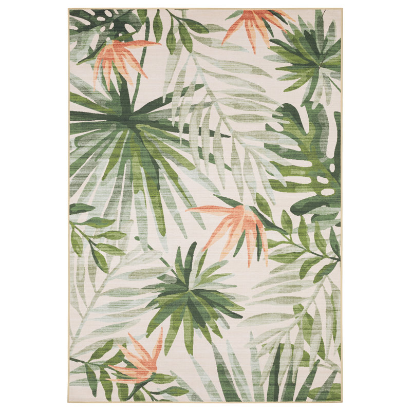 Desdemona Area Rug with Non-Slip Backing, Rectangle 2' x 3'