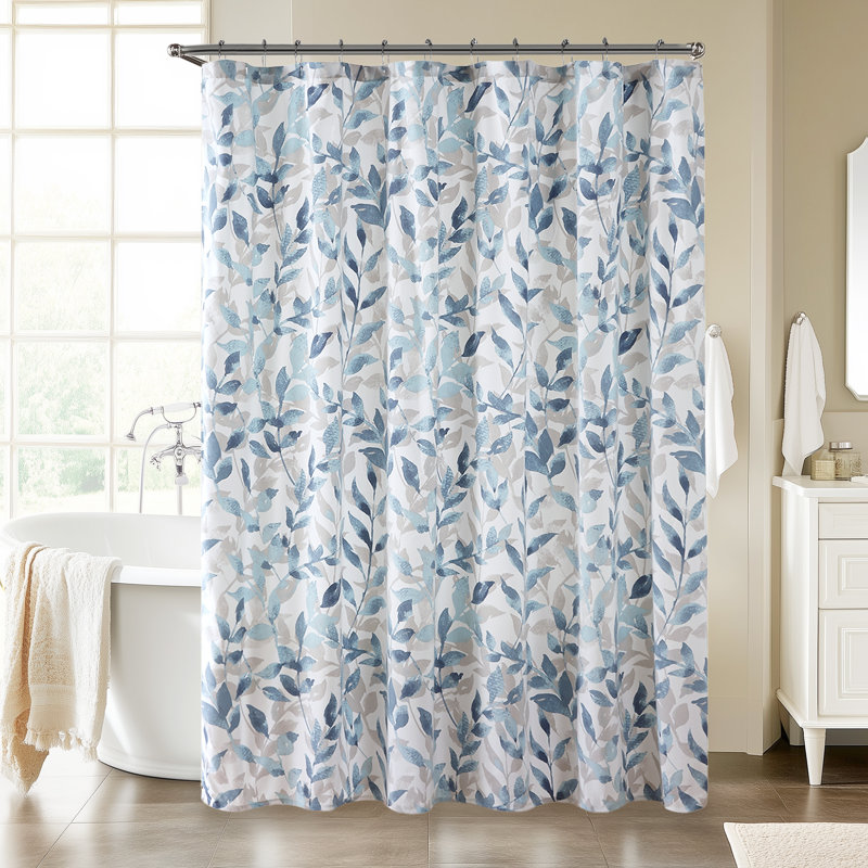 Hirst Microfiber Floral Shower Curtain