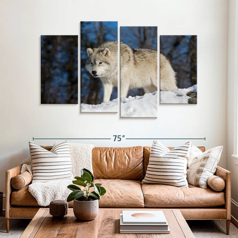 Brampt Wolf On The Lookout, 42" H x 68" W