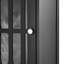 Grande armoire de salle de bain - noire, avec tablettes réglables et tablettes noires