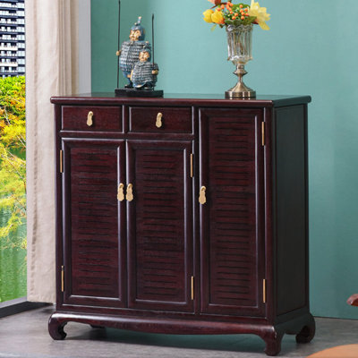 Classic solid wood furniture storage shoe cabinet