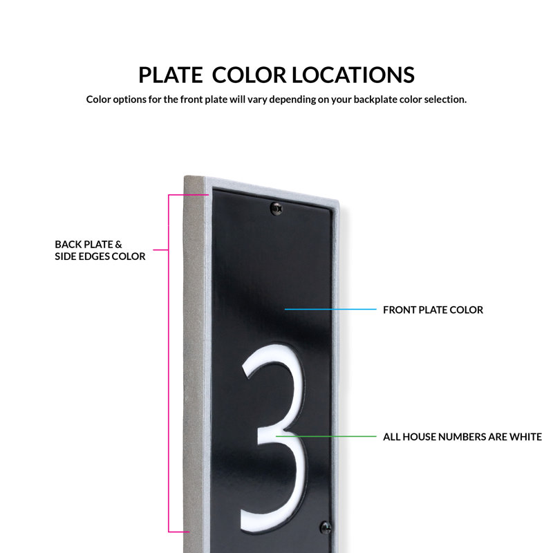 Rectangle Wall Plaque, Silver/Black, Yes