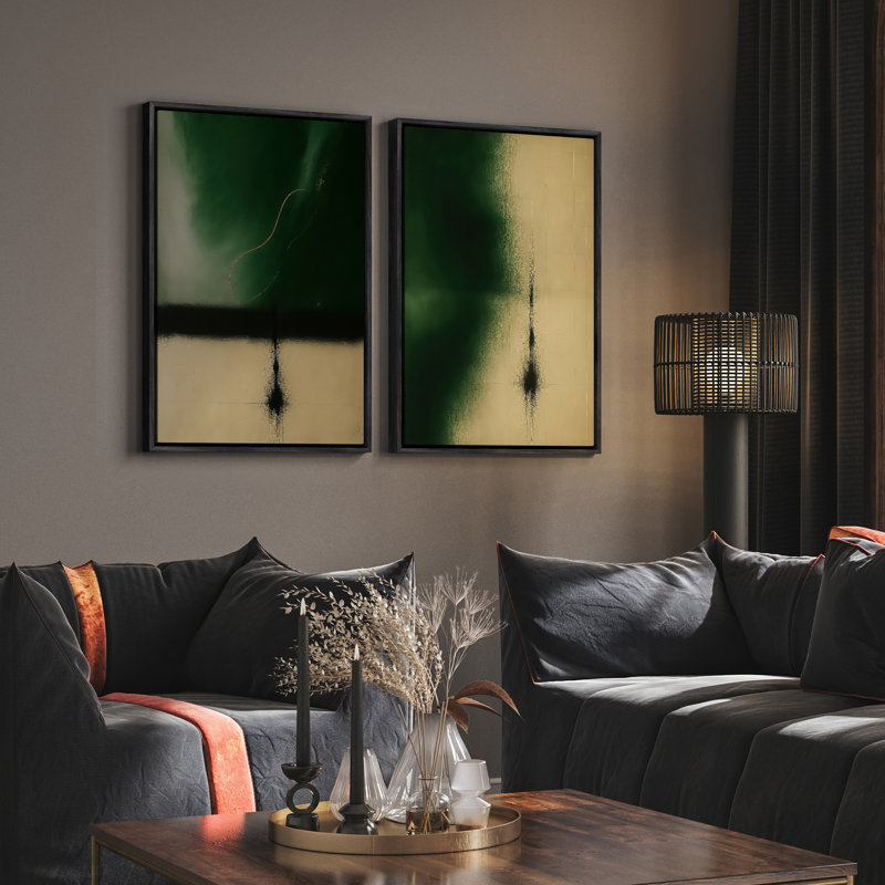 Art mural encadré, rétro, antique, classique pour chambre à coucher - 16 po x 24 po x 2 panneaux, Noir, H 24 po x l 16 po