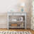 Minimalist Console Table with Drawer and Two Sturdy Shelves,-420974749