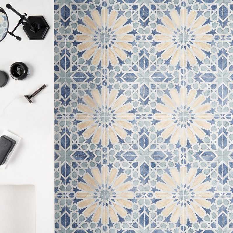 Bond Tile Kygo 7.87 in. x 7.87 in. Matte Porcelain Floor and Wall Tile (10.76 Sq. Ft. / Case), Deco Marla