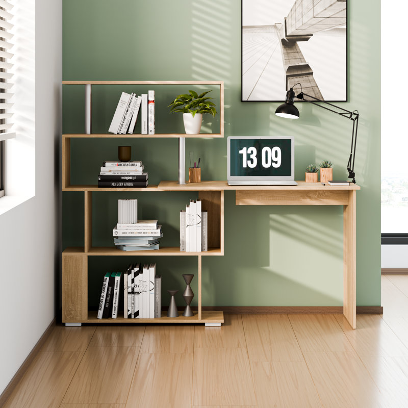 Bureau d'ordinateur en L