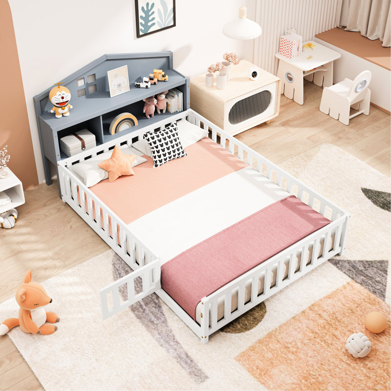Bed Headboard Storage, Grey - Build To Withstand Daily Use Storage Unit For Enhances Bedroom Decor With Functional Design