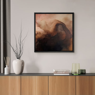 Reproduction d'art encadrée sur toile pour décor moderne neutre