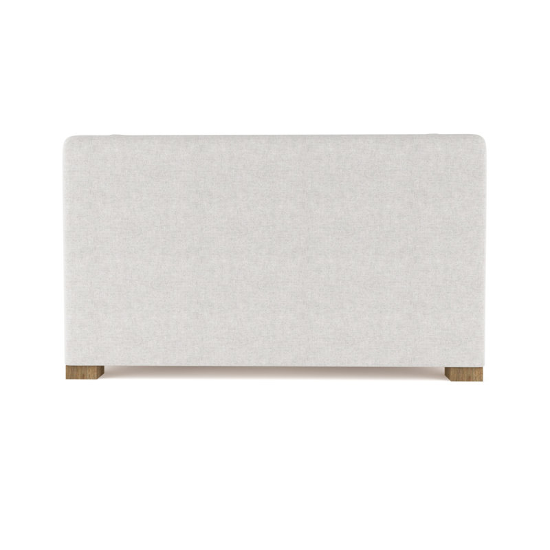 Causeuse Crosby, Lin à tissage carré imprimé bleu, H 32,5 po x l 60 po x P 43 po, Ébène
