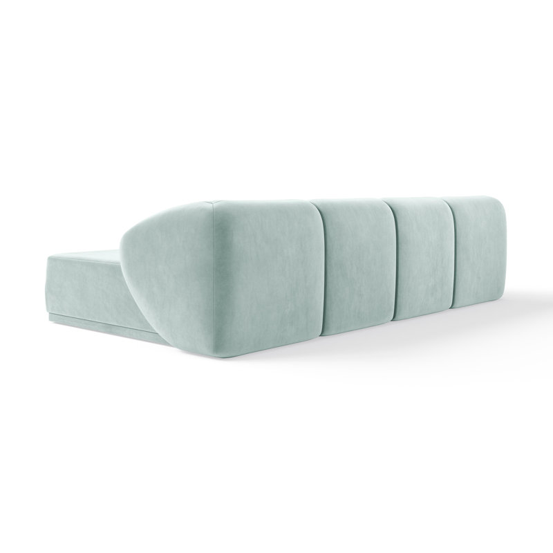 4 Seater Velvet Sofa & Chaise