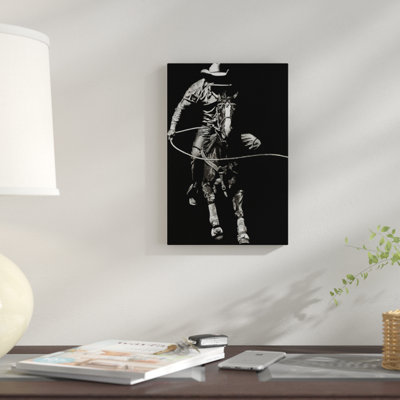 «Scratchboard Rodeo VIII» par Julie T. Chapman - impression sur toile tendue