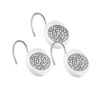 Crochets de rideau de douche blanc sinatra