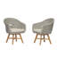 Chaises de salle à manger en rotin avec coussins Mordy PE