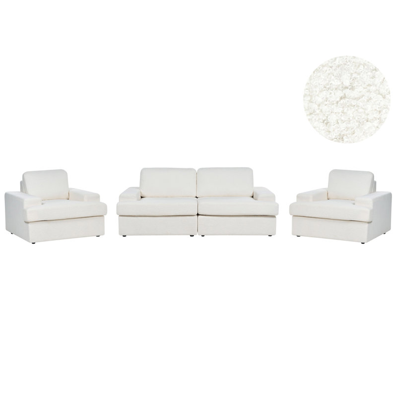 Quantravious 3 - Piece Living Room Set, White