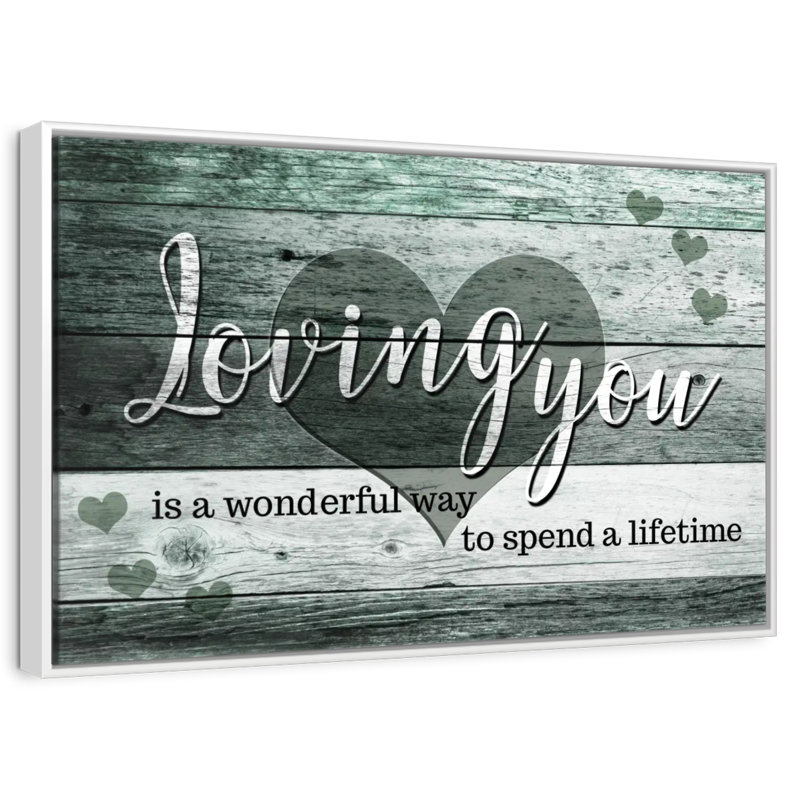 Citation de mariage «I Love You» II, Cadre flottant blanc, 46 po x 31 po