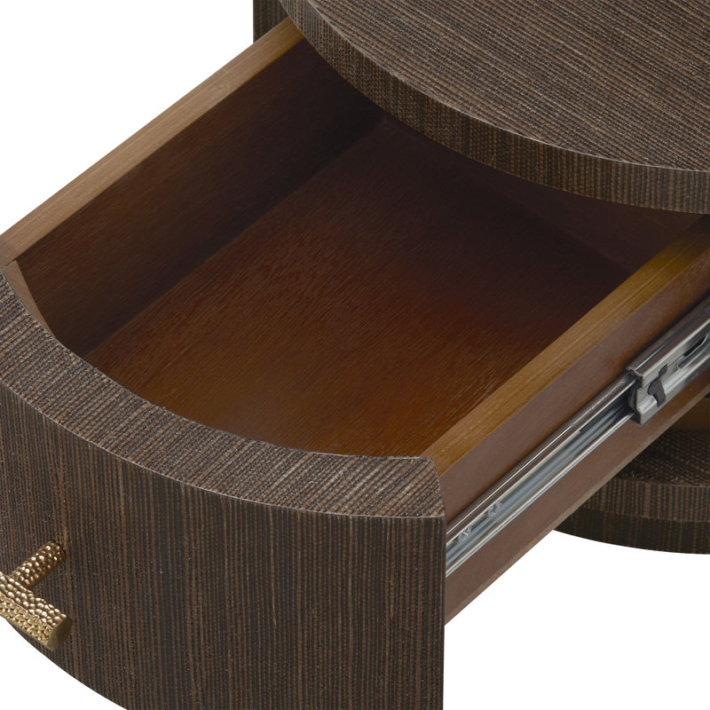 Aaron 2-Drawer End Table, Warm Chocolate