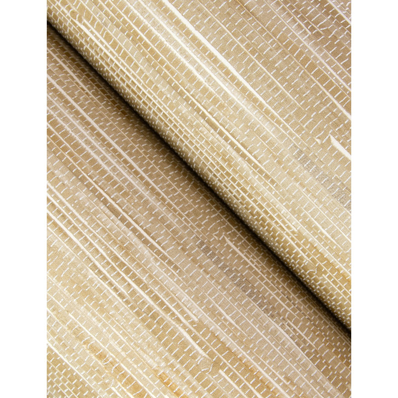 Exhale Light Brown Woven Faux Grasscloth Wallpaper, Brun
