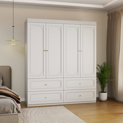 Modern Wardrobe Closet With Drawers by Latitude Run