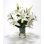 Casablanca Lilies Floral Arrangement in Glass Vase