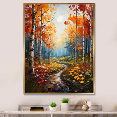 Birch Woods Autumn Harmony III, reproduction d'art sur toile