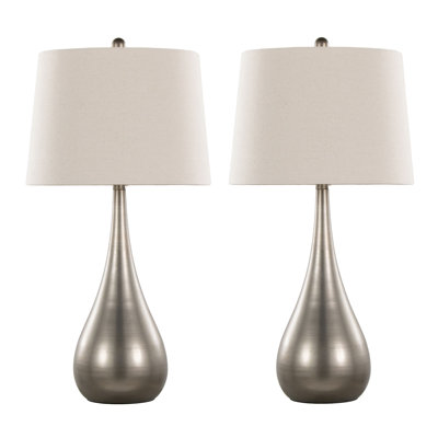 Pebble 29" Contemporary Metal Table Lamp from Grandview Gallery by LumiSource - Set of 2