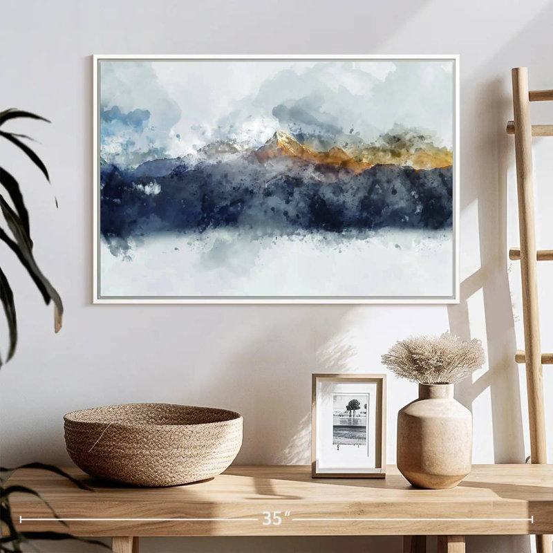 Bolan Mountain Range, Floating Frame White, 25" X 17"