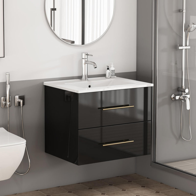 Wall-mounted Vanity Mdf Modern Bathroom Small Spaces