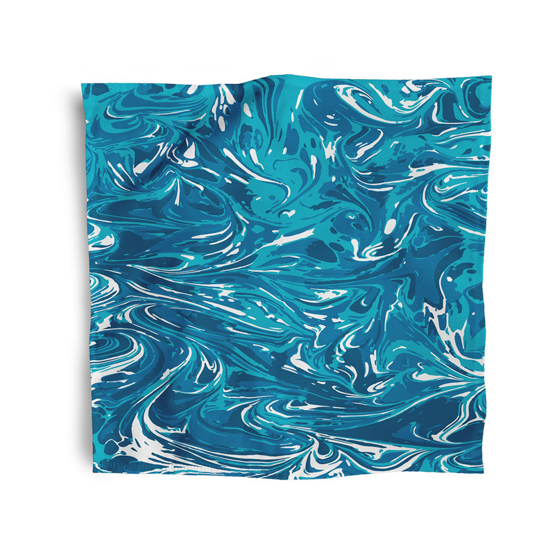 Ashonte Polyester Abstract Square Napkin, Teal