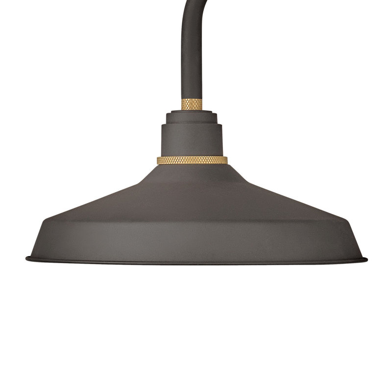 Foundry Wall Mount Outdoor Barn Light, Textured Black, 18" H x 16" W x 25.75" D