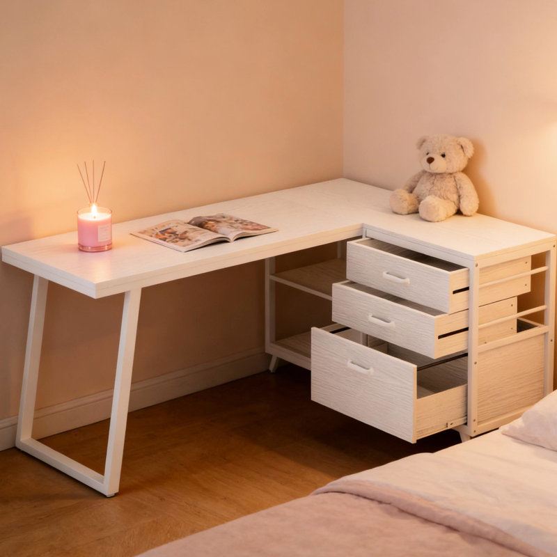 L-Shaped Drafting Table