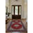 Guria Red/Beige Oriental Machine Printed Cotton Chenille Area Rug-631375985
