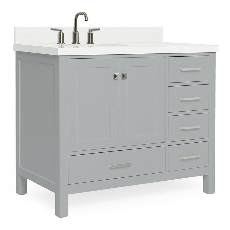 Ensemble de meuble-lavabo simple 43 po Cambridge, Gris