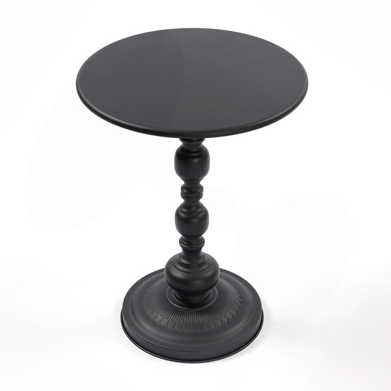 Table de bout en métal rétro, table d'appoint ronde pour table de chevet et table d'appoint