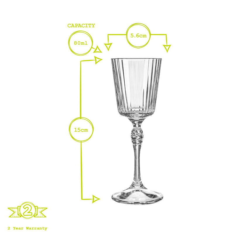 America '20s Liqueur Glasses - 80ml