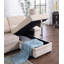 Canapé-lit modulaire réversible en tissu de velours beige Kipling-905778446