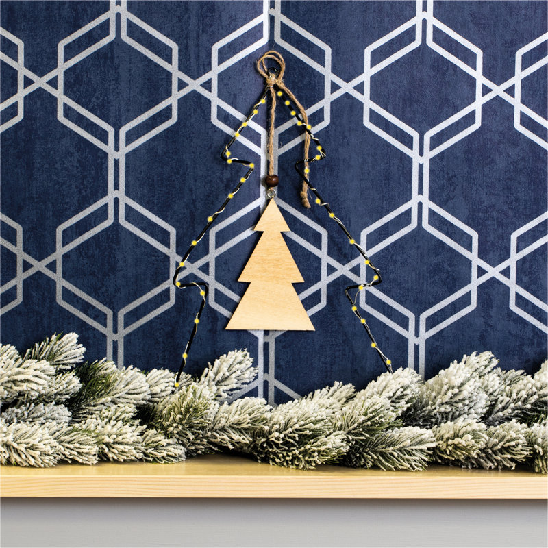 Sallisaw Metal Christmas Silhouette with LED String Lights